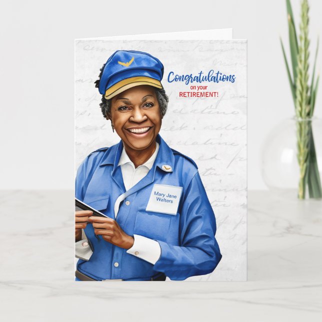 Carte Afro-Américain Postal Mail Retraite (Devant)