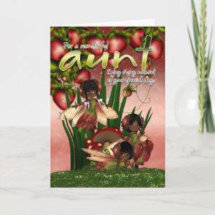 Carte Afro-Américaine Anniversaire - Tante - Lune