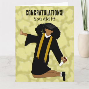 Carte Afro-Américaine Noire Grad 2024 Graduation