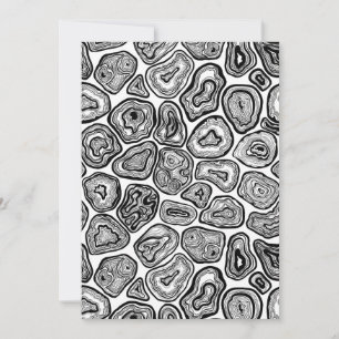 Carte Agate les tranches en noir et blanc