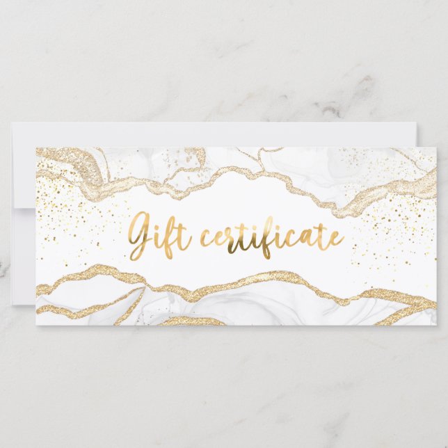 Carte Agate Salon Boutique cadeaux d'affaires Certificat (Devant)