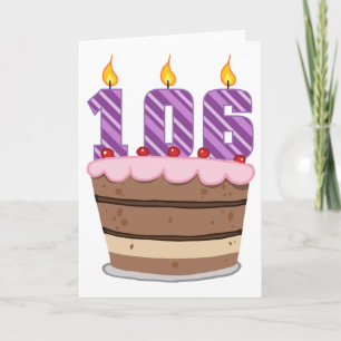 Carte Age 106 on Birthday Cake