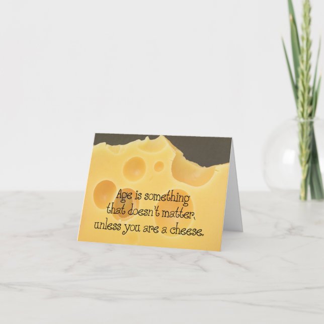 Carte Âge et fromage Anniversaire (Devant)