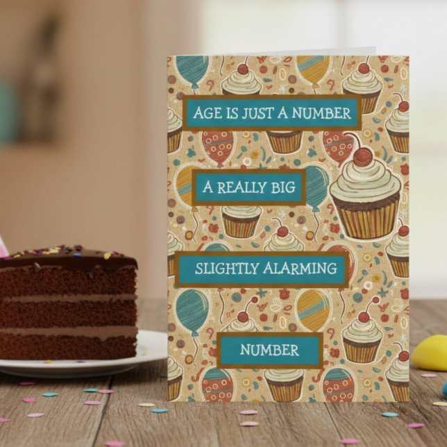 Carte Age is Just a Number | Funny Birthday (Créateur téléchargé)