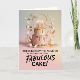 Carte Age is Just Candles - Anniversaire drôle pour les 