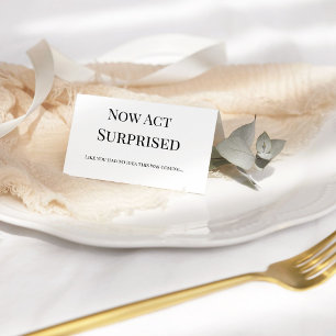 Carte Agis maintenant comme une bonne surpriseDrôle de s