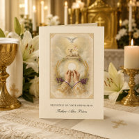 Agneau de Dieu Eucharistie Prêtre Bénédiction d'or