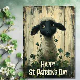 Carte Agneau mignon et Shamrock St Patrick's Day
