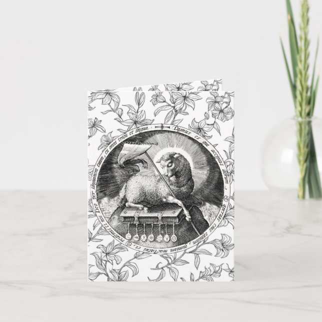Carte Agnus Dei Agneau de Dieu (Devant)