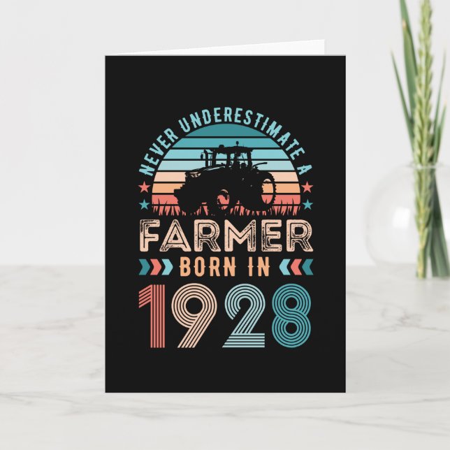 Carte Agriculteur né 1928 100e anniversaire de l'agricul (Devant)