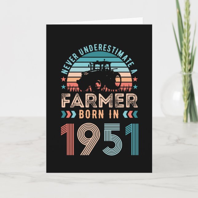 Carte Agriculteur né 1951 70e anniversaire de l'agricult (Devant)
