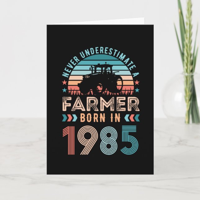 Carte Agriculteur né 1985 40e anniversaire de l'agricult (Devant)