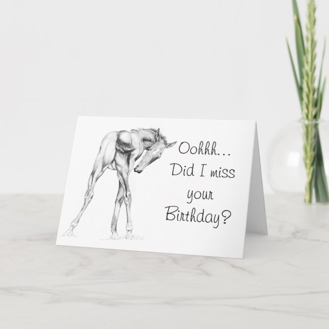 Carte Ai-je manqué ton anniversaire ? (Devant)