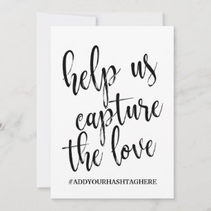 Carte Aidez-nous à Capturer le Signe Amour Abordable