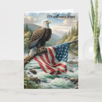 Aigle à tête blanche avec drapeau américain