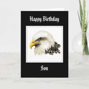 Carte Aigle Bald - Fils d'anniversaire Fiers Militaire