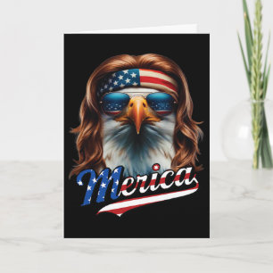 Carte Aigle chauve Merica 4 juillet Aigle Mullet Drôle d