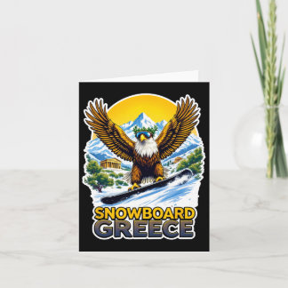 Carte Aigle De Snowboard En Grèce Pittoresque