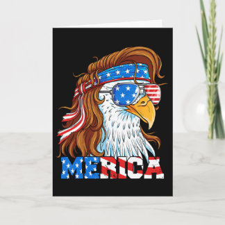 Carte Aigle Mullet Merica Fête Nationale Américaine Drap