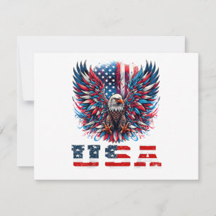 Carte Aigle Patriotique Drapeau USA