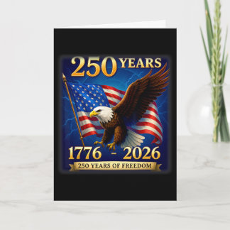 Carte Aigle Patriotique Et Drapeau 250 Ans 1776-2026 4 J