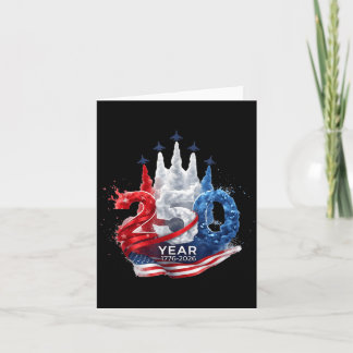 Carte Aigle Patriotique et Drapeau 250 Ans Américain 4 J