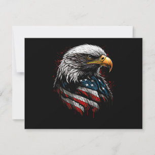 Carte Aigle Patriotique USA Drapeau Américain 4 Juillet