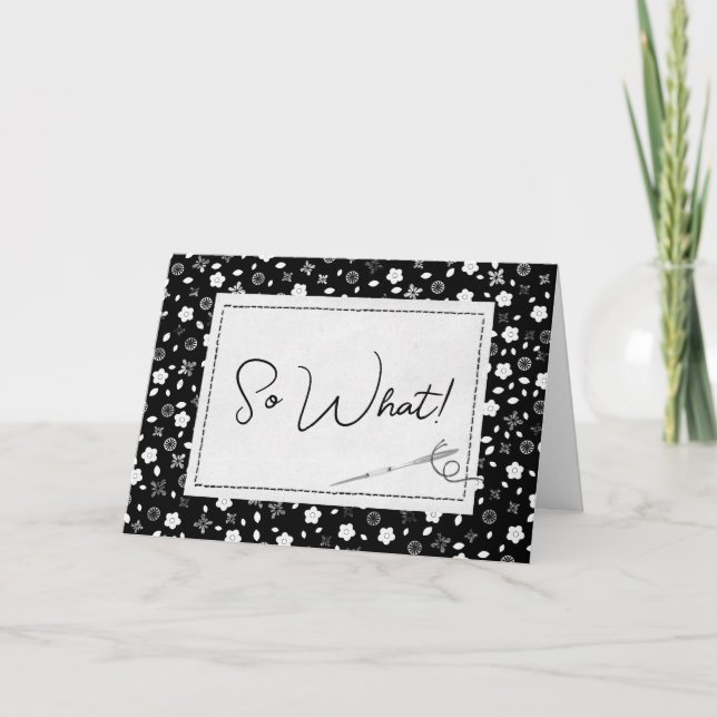 Carte Aiguille à coudre pour 60e anniversaire (Devant)