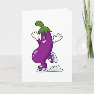 Carte Aiguille au patinage sur glace avec patins sur gla