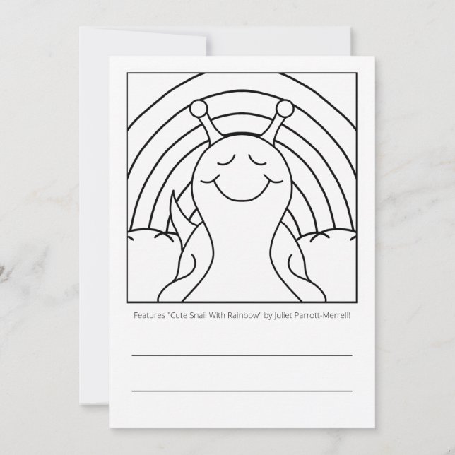 Carte Aiguille Cute Avec Couleur Jour Arc-En-Ciel | Salu (Dos)