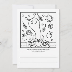 Carte Aiguille mignonne Pomme-y Sourires doux Automne Co
