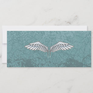 Carte ailes bleu-gris