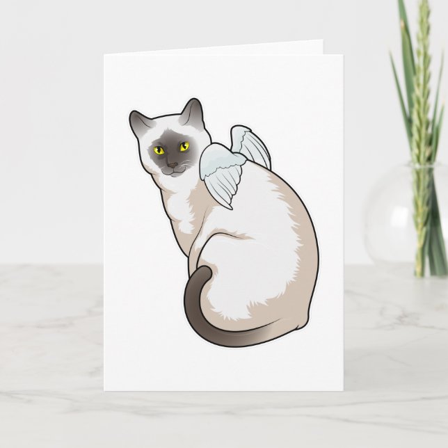 Carte Ailes d'ange de chat (Devant)