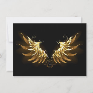 Carte Ailes d'Ange d'or sur arrière - plan noir