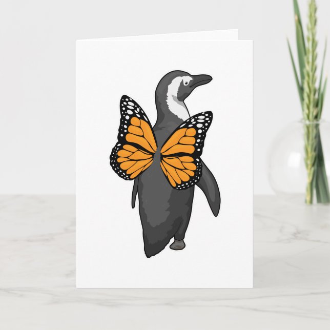Carte Ailes de papillon pingouin (Devant)