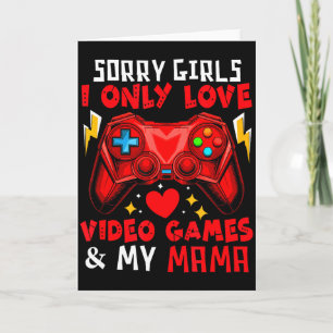 Carte Aime Les Jeux Vidéo Et Ma Maman Blague Drôle Fille