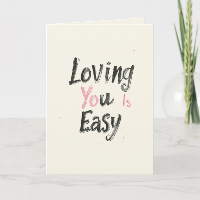 Carte Aimer, c'est facile Valentines jour (Devant)