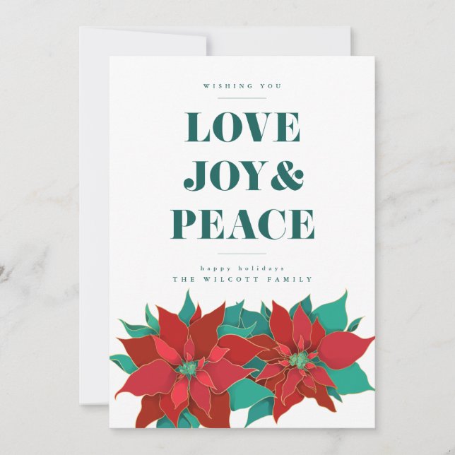 Carte AIMER JOIE & PAIX Joyeux Noël (Devant)