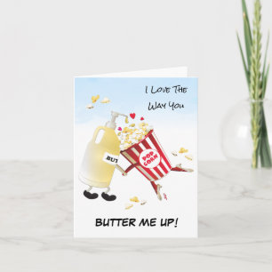 Carte Aimer La Façon Dont Vous Me Beurrez Popcorn Aimer 