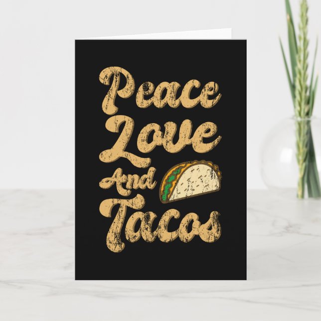 Carte AIMER LA PAIX ET TACOS Amoureux Taco Taco Mardi (Devant)