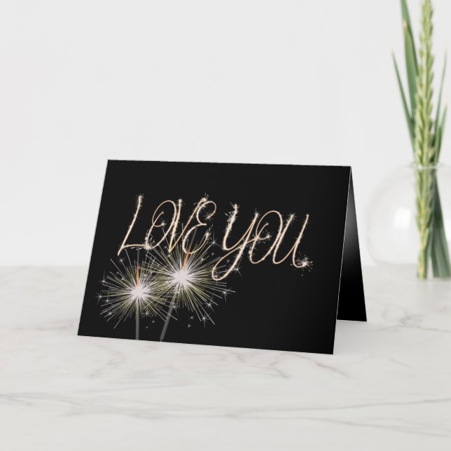 Carte Aimer les Sparklers en noir (Devant)