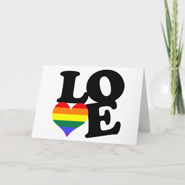 Carte Aimer Rainbow Pride (Devant)