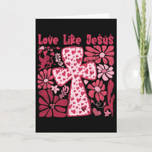 Carte Aimez comme Jésus Noir Boho Moderne Religieux Dieu