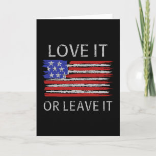 Carte Aimez-le ou laissez-le États-Unis Drapeau
