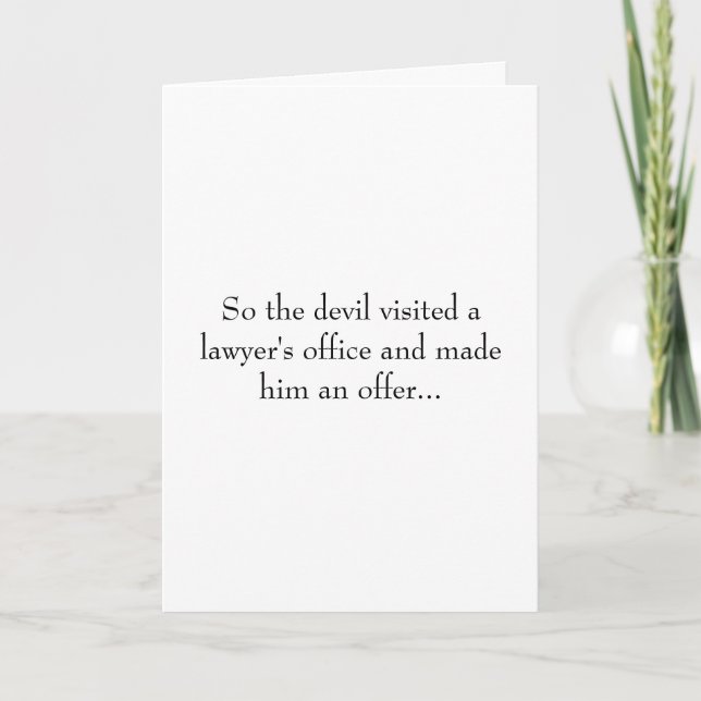 Carte Ainsi le diable a visité un bureau d'avocat et l'a (Devant)