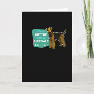 Carte Airedale Terrier Dit Idée Cadeau Anniversaire