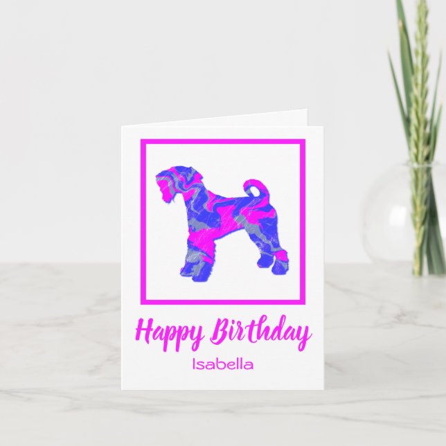 Carte Airedale Terrier Dog Funny Birthday Card (Devant)