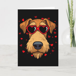 Carte Airedale Terrier Saint-Valentin Cœur Adorateurs de