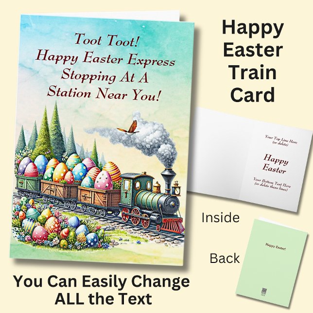 Carte Ajouter des noms, Toot Happy Easter Express Steam  (Créateur téléchargé)