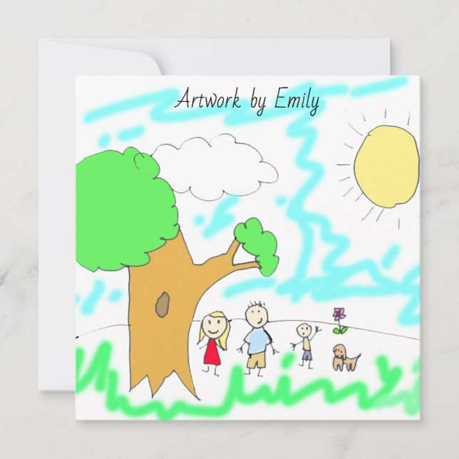 Carte Ajouter l'oeuvre de votre enfant à cette oeuvre (Devant)